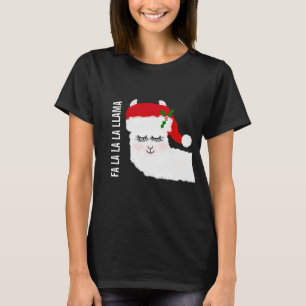 Funny Llama Fa La La Llama Kersta T-shirt