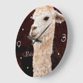 Funny Llama gepersonaliseerd Grote Klok (Hoek)