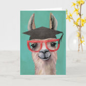 Funny Llama Humor 8e klas Afstuderen Kaart (Gele Bloem)