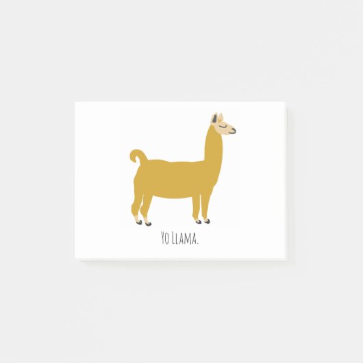 Funny Llama Illustration Post-it® Notes (Voorkant)