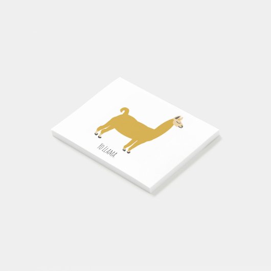 Funny Llama Illustration Post-it® Notes (Schuin)