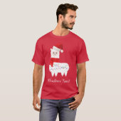 Funny Llama Kerstalpaca Spirit Fun T-shirt (Voorkant volledig)