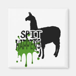Funny Llama Meme Spit gebeurt Magneet
