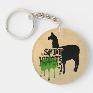 Funny Llama Meme Spit gebeurt Sleutelhanger