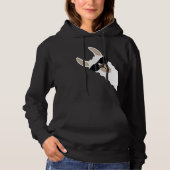 Funny Llama met zonnebrillen met een coole alfaba Hoodie (Voorkant)