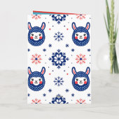 Funny Llama No Prob-Llama Photo Christmas Kaart (Achterkant)
