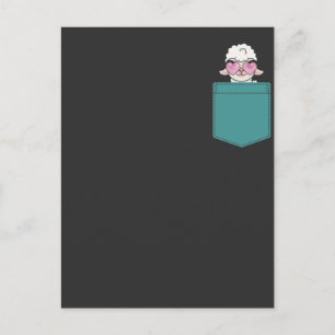 Funny Llama Pocket Design Cute Alpaca Humor Briefkaart