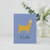 Funny Llama Pun Briefkaart (Staand voorkant)