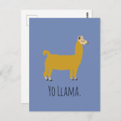 Funny Llama Pun Briefkaart (Voorkant / Achterkant)