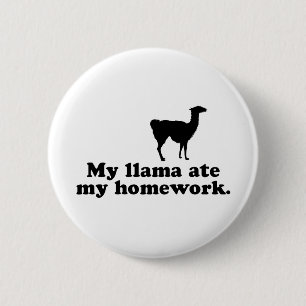 Funny Llama Ronde Button 5,7 Cm