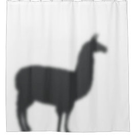 Funny llama silhouette douchegordijn