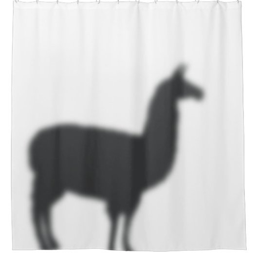 Funny llama silhouette douchegordijn (Voorkant)