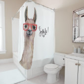 Funny Llama Smile Inspirerend Douchegordijn (In situ)