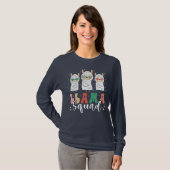 Funny Llama Squad Sunbril Cool Llamas Retro T-shirt (Voorkant volledig)