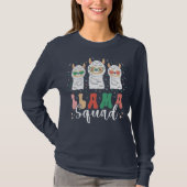 Funny Llama Squad Sunbril Cool Llamas Retro T-shirt (Voorkant)