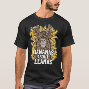Funny Llama T-Shirt I Bananas Over Llamas