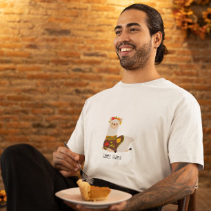 Funny Llama Turkey Thanksgiving T-shirt