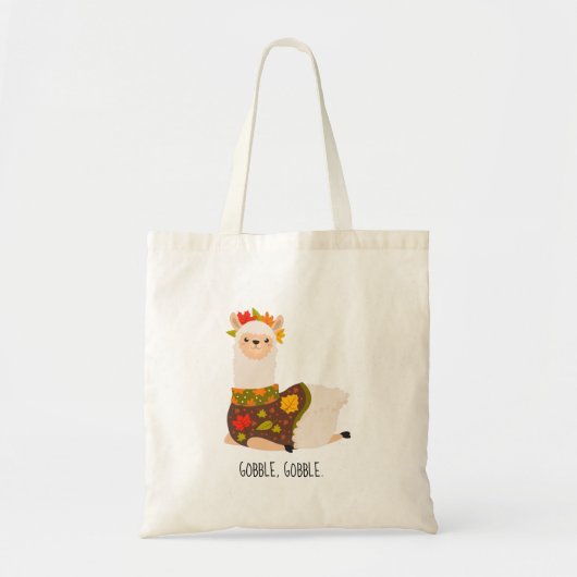 Funny Llama Turkey Thanksgiving Tote Bag (Voorkant)
