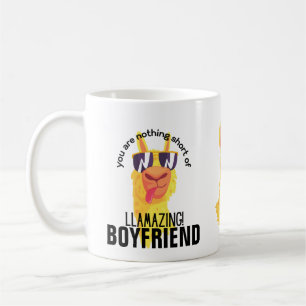 FUNNY LLAMA U bent een geweldige BOYFRIEND GRANDPA Koffiemok