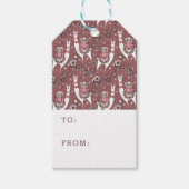 Funny Llamas Pattern Cadeaulabel (Voorkant)