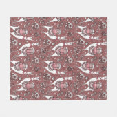 Funny Llamas Pattern Fleece Deken (Voorkant (Horizontaal))