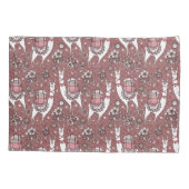 Funny Llamas Pattern Kussensloop (Achterkant-Links)