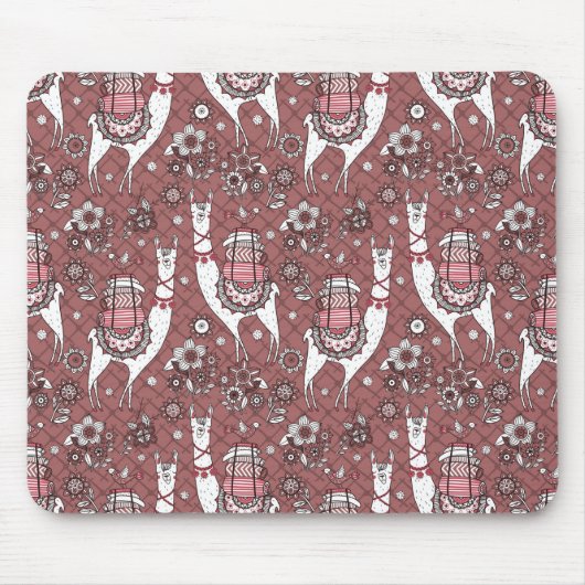 Funny Llamas Pattern Muismat (Voorkant)