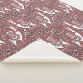 Funny Llamas Pattern Sherpa Deken (3/4)