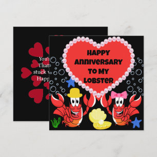 Funny Lobster Anniversaire Carte pour Lui et elle