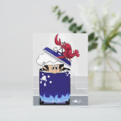 Funny Lobster Briefkaart (Staand voorkant)