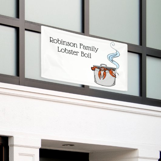 Funny Lobster in een Pot Spandoek (Buitenkant Gebouw)