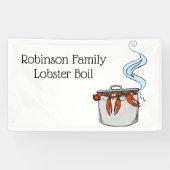 Funny Lobster in een Pot Spandoek (Horizontaal)