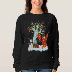 Funny Lobster Xmas - boomverlichting Santa Hat Lob Trui