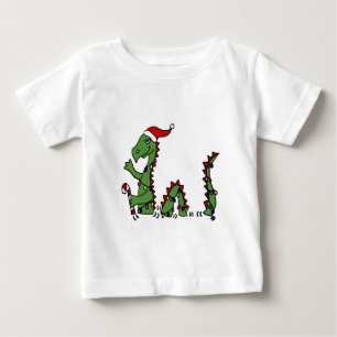 Funny Loch Ness Monster in Santa Hat Kerstmis