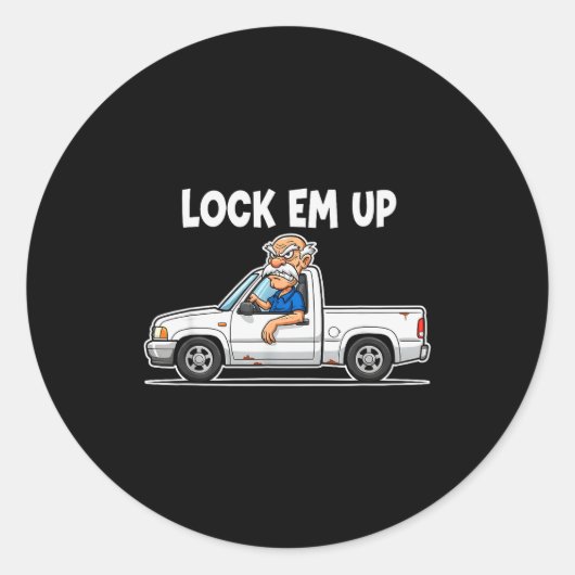 Funny Lock Em Up Private Property  Ronde Sticker (Voorkant)
