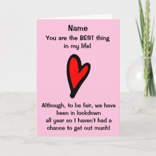 Funny Lockdown Valentijnsdag Card Kaart