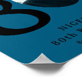 Funny Look Whos 80 Stylish 80th Birthday  Poster (Hoek)