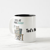 Funny Looking Busy Personalized Work Mug (Devant gauche)