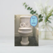 Funny Looking Toilet Asking How's It Going? Briefkaart (Staand voorkant)