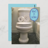 Funny Looking Toilet Asking How's It Going? Briefkaart (Voorkant / Achterkant)