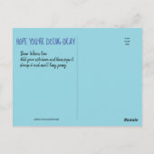 Funny Looking Toilet Asking How's It Going? Briefkaart (Achterkant)