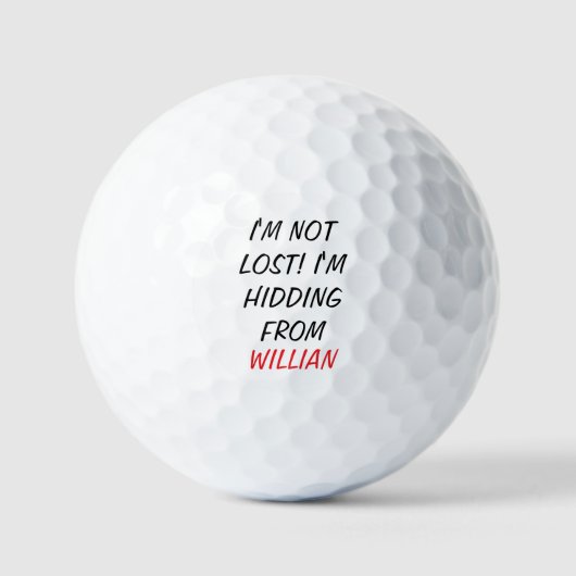 Funny Lost Ball Custom Name Golf Ball Golfballen (Voorkant)