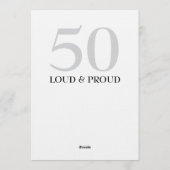 Funny Loud and Clear 50th birthday invitation (Dos)