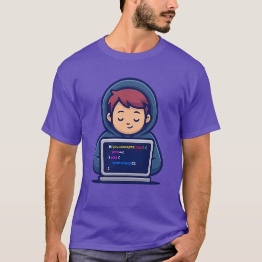 Funny Love Code – Programmer T-Shirt (Devant)
