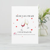 Funny Love Fine Wine Kaart (Staand voorkant)