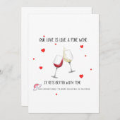 Funny Love Fine Wine Kaart (Voorkant / Achterkant)
