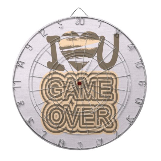 Funny Love Game Over Dartbord (Voorkant)