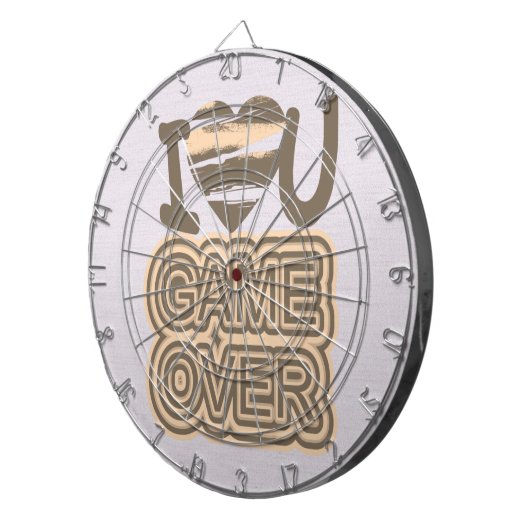 Funny Love Game Over Dartbord (Voorkant Rechts)