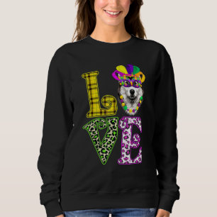Funny Love Mardi Gras Siberian Husky Dog Dad Dog Trui