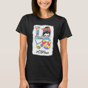 Funny Love Ob Nurse Messine Bun Easter Day Christe T-shirt